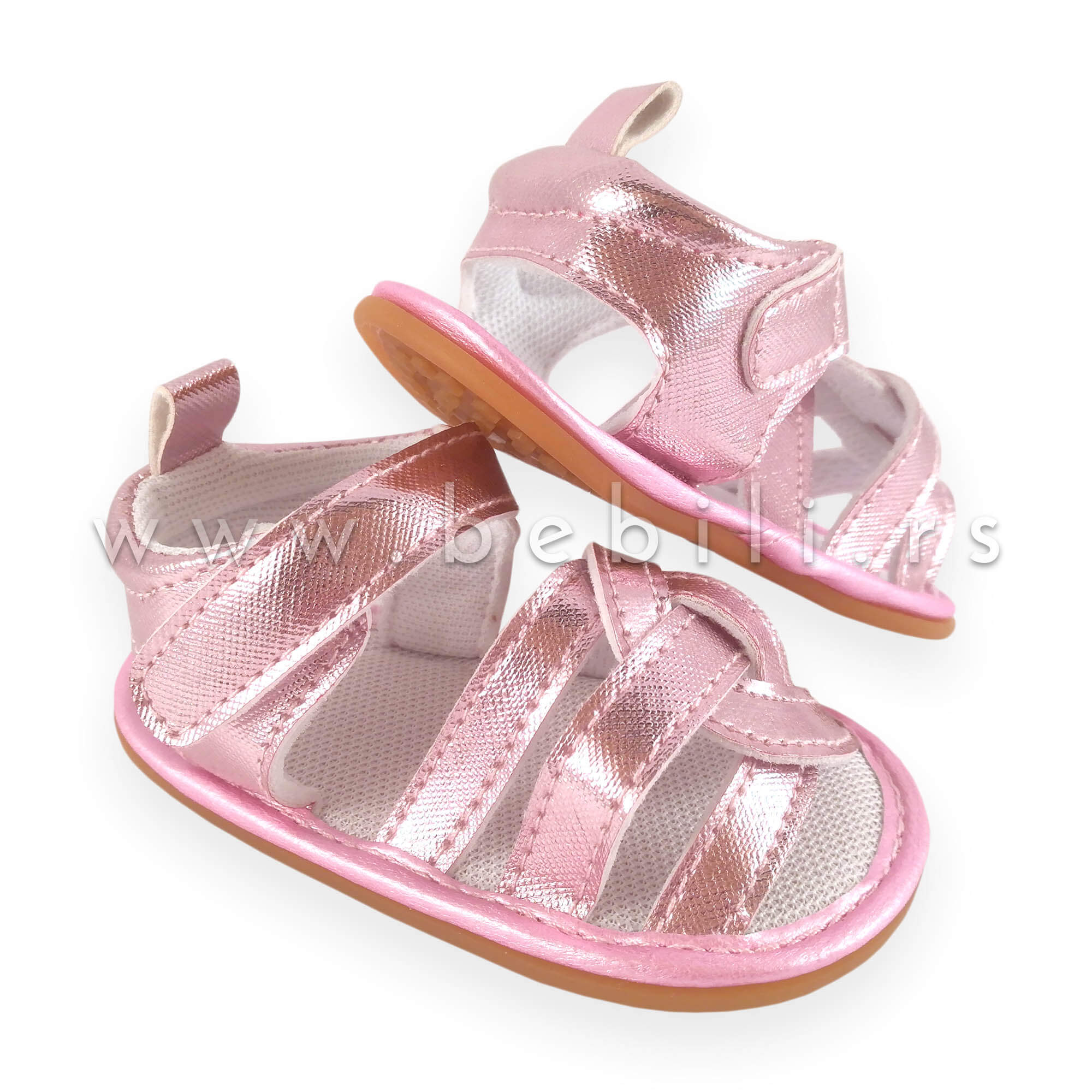 Jungle Nehodajuce Sandale Za Bebe Metalik Roze Bebili