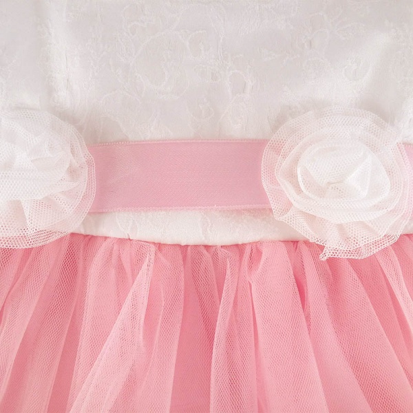 svecana-haljina-za-bebe-roze-cvetici-beli-detalj1